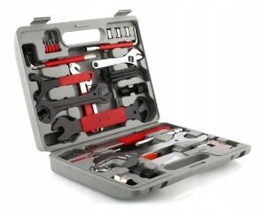 Kompletny Zestaw Narzędzi I Kluczy Rowerowych Walizka Nasadki Imbusy 44 Elementy