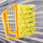 Żółty Pędzel Do Czyszczenia Żaluzji Kratek Wentylacyjnych Odkurzania lameli