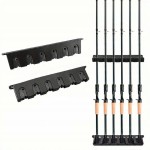  Plastikowy Wieszak Organizer Uchwyt Na 6 Wędek Montowany Na Ścianie 