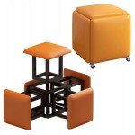 Pufa Rozkładana Kostka Na Kółkach 5w1 Składany Schowek Siedzisko