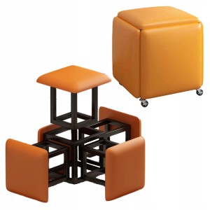 Pufa Rozkładana Kostka Na Kółkach 5w1 Składany Schowek Siedzisko