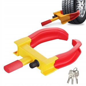 Antykradzieżowa Blokada Na Koło Samochodowe Z Kluczykiem Regulowana Stalowa