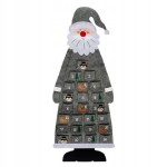 Kalendarz Adwentowy Filcowy Kalendarz Z 24 Kieszonkami -  Popielaty Mikołaj