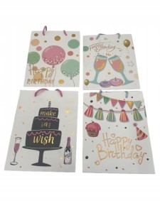 Zestaw Torebek Prezentowych Urodzinowych - 4x2 Sztuki