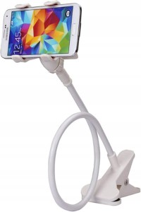 Giętki Statyw Na Biurko/Łóżko - Elastyczny Biały Uchwyt Do Telefonu 60 cm