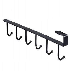 Kuchenny Wieszak Z 6 Haczykami Na Sztućce I Ręczniki Mocowana Do Szafki